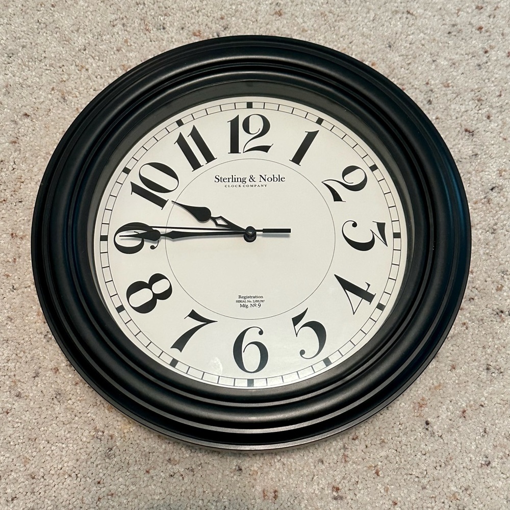 Sterling & Noble Wall clock black